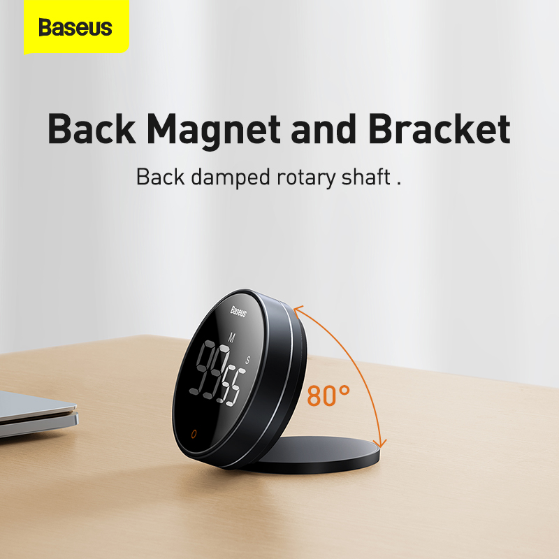 Đồng Hồ Bấm Giờ Baseus Heyo Pro | Dùng Nấu Ăn, Học Tập, Màn Hình LED, Xoay Vặn