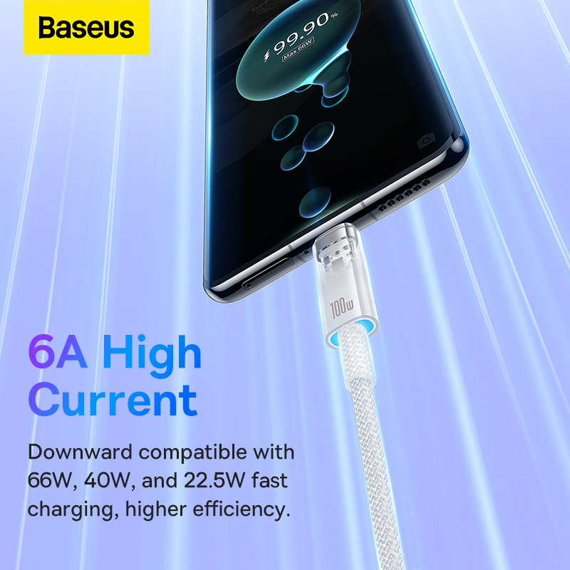 Cáp Sạc Nhanh Baseus Explorer Series USB to Type-C 100W | Tự Động Ngắt Khi Quá Nhiệt