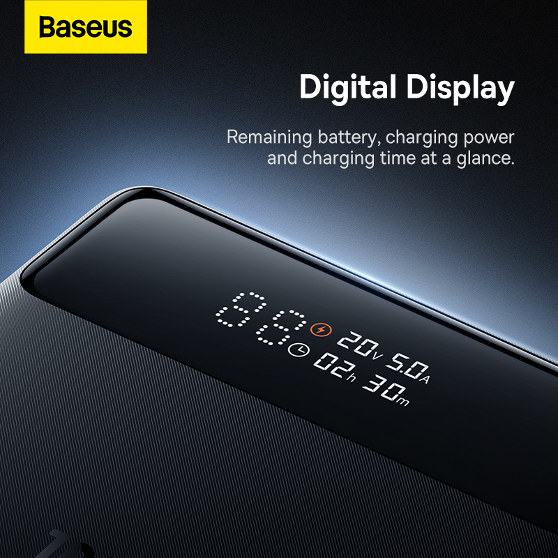 Sạc Dự Phòng Baseus Blade Edition 100W 20000mAh | Sạc Nhanh Cho Laptop, Mỏng Nhẹ, Màn Hình LED