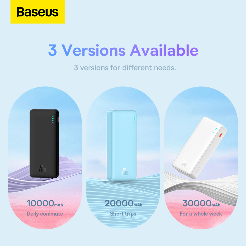 Sạc Dự Phòng Baseus Airpow 30000mAh Sạc Nhanh PD 20W | Dung Lượng Siêu Lớn, Sạc Nhanh 2 Chiều