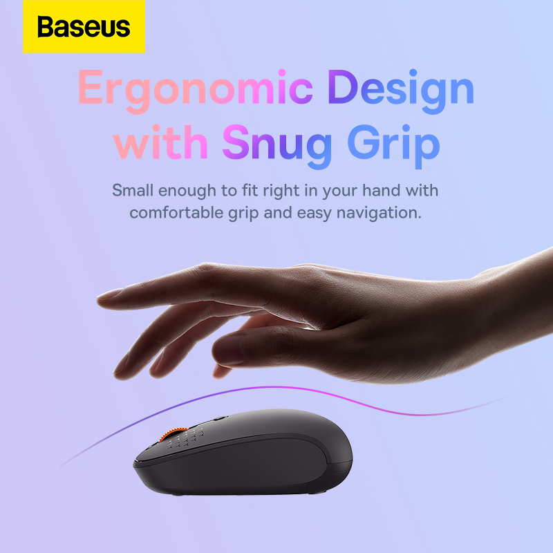 Chuột Không Dây Baseus F01A | Hỗ Trợ Wireless 2.4GHz & Bluetooth, Click Yên Tĩnh