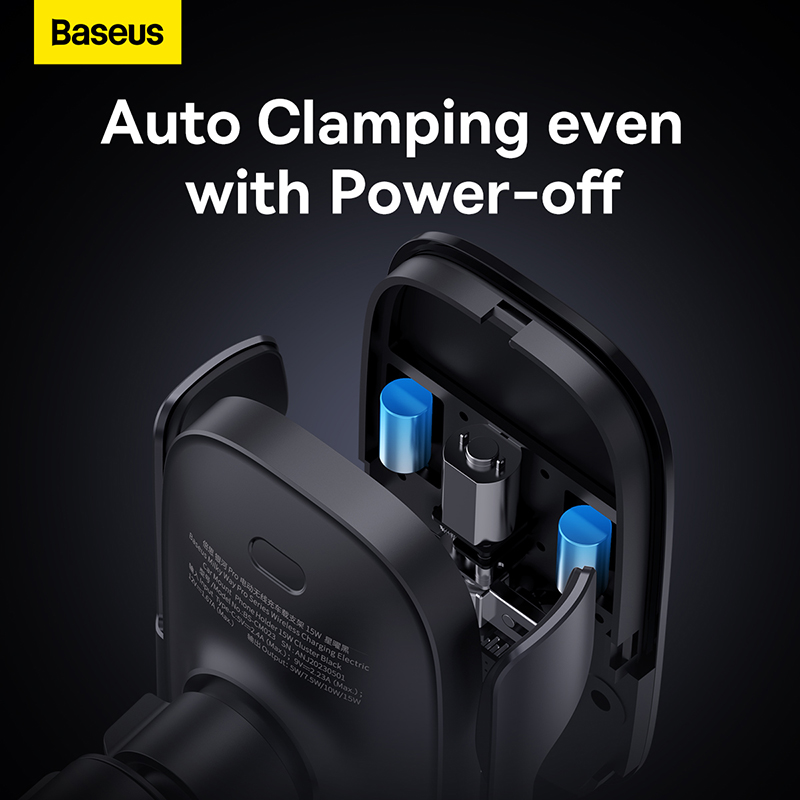 Giá Đỡ Điện Thoại Baseus Milky Way Pro | Kẹp Tự Động & Sạc Không Dây 15W Cho Ô Tô