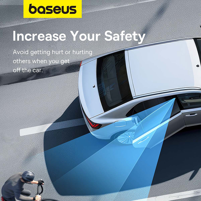 Búa Thoát Hiểm Baseus SafeRide Kiêm Gương Cầu Lồi | Xóa Điểm Mù, Phá Kính Khẩn Cấp