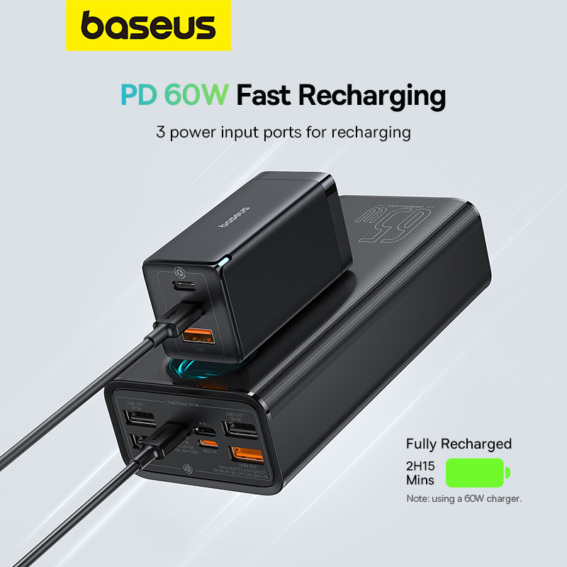 Pin Sạc Dự Phòng OS-Baseus Amblight Digital Display Fast Charge Power Bank 26800mAh (Kèm cáp C to C 100W, 1m)