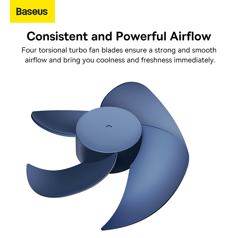 Quạt Để Bàn Mini Baseus Serenity | Chạy Êm Tuyệt Đối, Treo Tường Đặt Bàn, 2000mAh