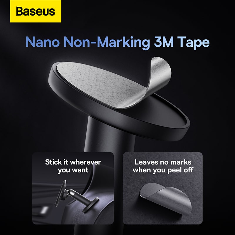 Giá Đỡ Baseus C01 Dán Taplo / Khe Gió | Nam Châm 4 Lõi, Keo 3M Nano Không Dấu Vết, Xoay 360 Độ