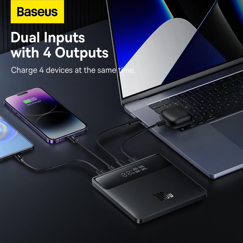 Sạc Dự Phòng Baseus Blade Edition 100W 20000mAh | Sạc Nhanh Cho Laptop, Mỏng Nhẹ, Màn Hình LED