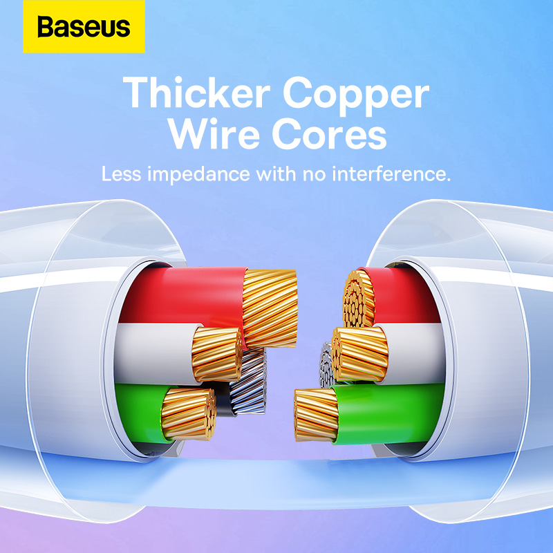 Cáp Sạc Baseus Explorer 2.4A USB to Ln | Chống Nóng An Toàn, Thiết Kế Trong Suốt