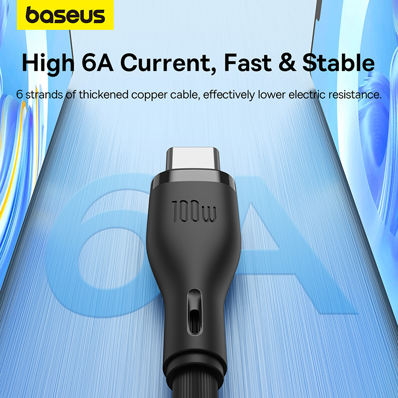 Cáp Sạc Nhanh Baseus Pudding 3 trong 1 USB to M+L+C 100W | Siêu Tốc 100W, Cân Mọi Thiết Bị