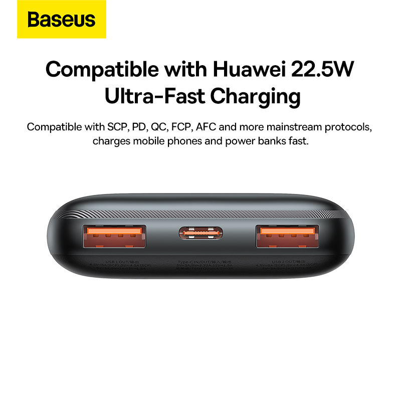 Pin sạc dự phòng Baseus Bipow Pro Digital Display Fast Charge Power Bank 22.5W (With Simple Series Charging Cable USB to Type-C 3A 0.3m )