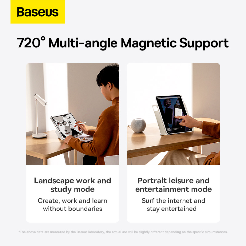 Bao Da Baseus Safattach Chữ Y Cho Pad | Hít Từ Tính, Dựng Đứng & Ngang 720°