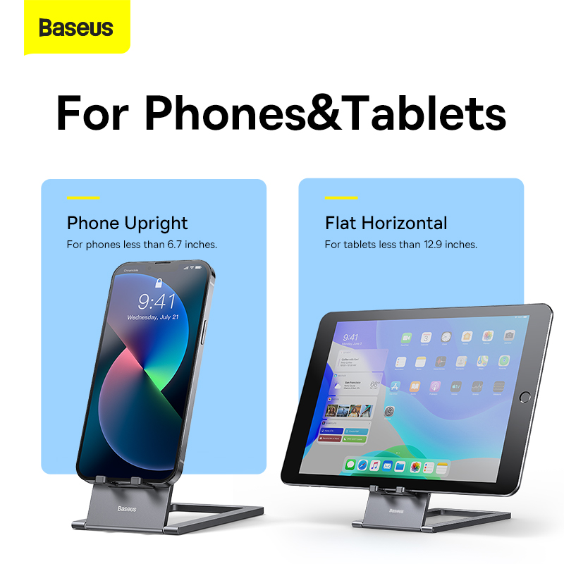 Giá Đỡ Gấp Gọn Baseus Foldable Metal | Xoay 360°, Siêu Mỏng Gọn Cho Điện Thoại & Pad, Kim Loại