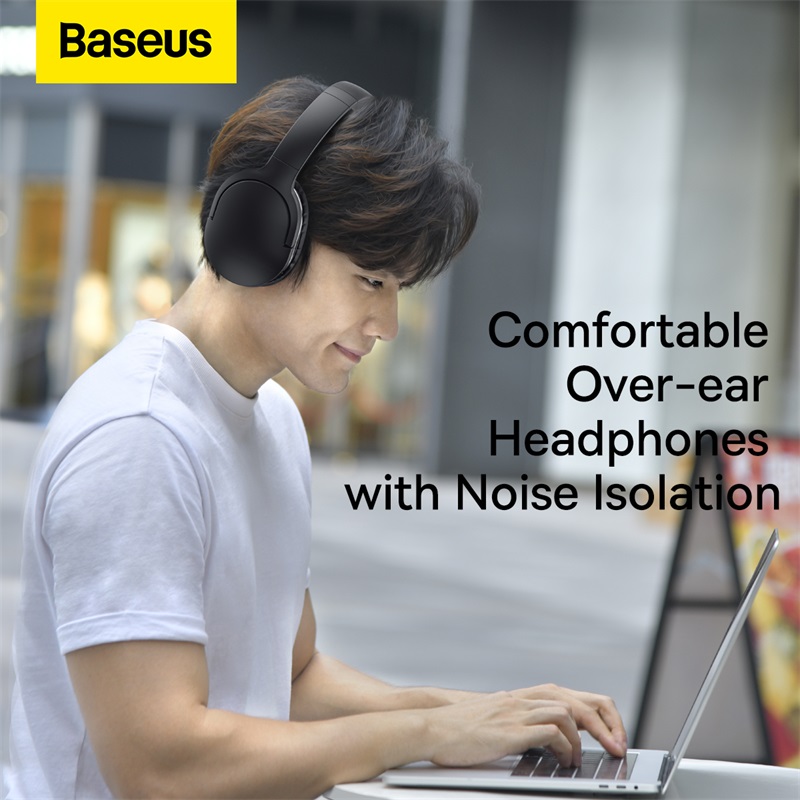 Tai Nghe Chụp Tai Baseus Encok D02 Pro | Pin 50 Giờ, Dùng Có Dây & Không Dây