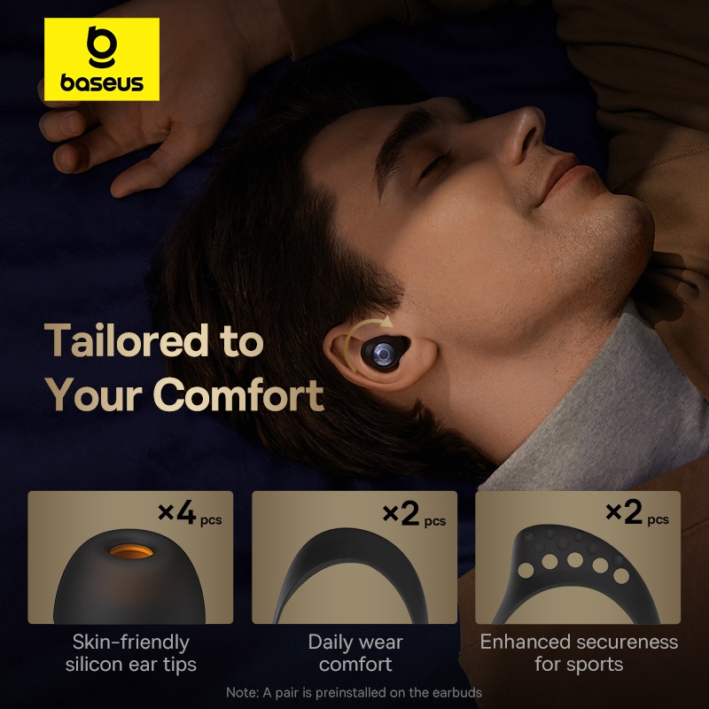 Tai Nghe True Wireless Baseus Bowie MA20 Pro | Chống Ồn ANC, Chống Nước IPX6, Pin 38 Giờ