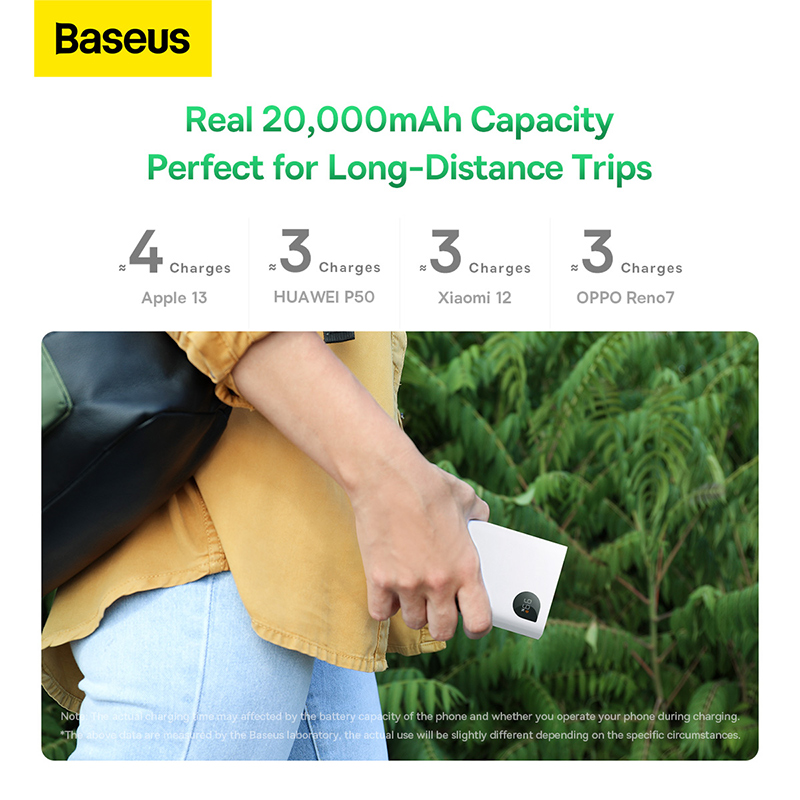 Pin Sạc Dự Phòng Baseus Adaman 2 20000mAh 30W | Màn Hình LED, Hỗ Trợ VOOC & Sạc Nhanh