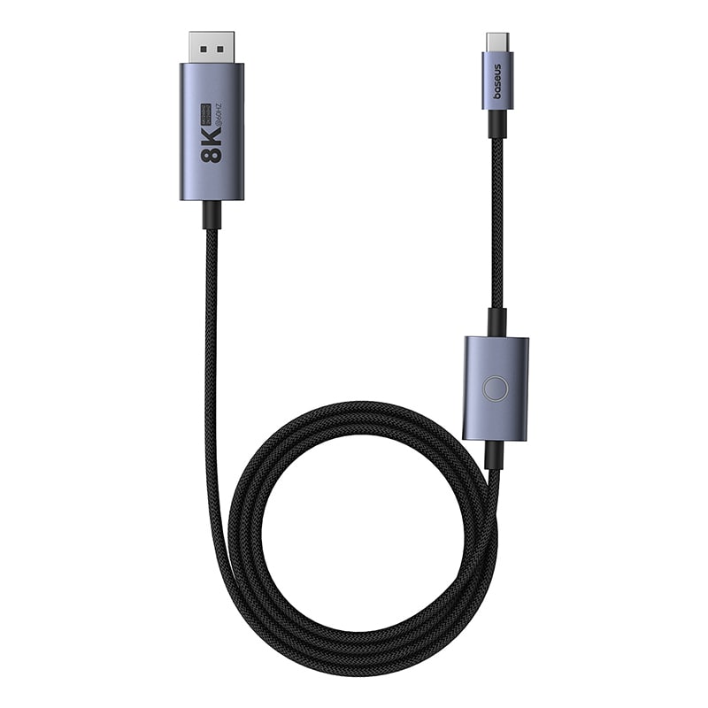 Cáp Xuất Hình Baseus High Definition Type-C to DP 8K | Chuyên Đồ Họa & Gaming 240Hz, Sạc Nhanh 100W