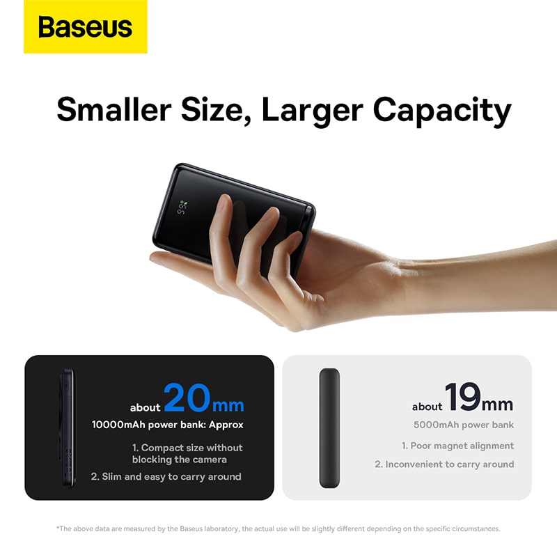 Pin Sạc Dự Phòng Baseus Magnetic 10000mAh | 3 trong 1 Kèm Chân Chống, Sạc Không Dây & PD 20W
