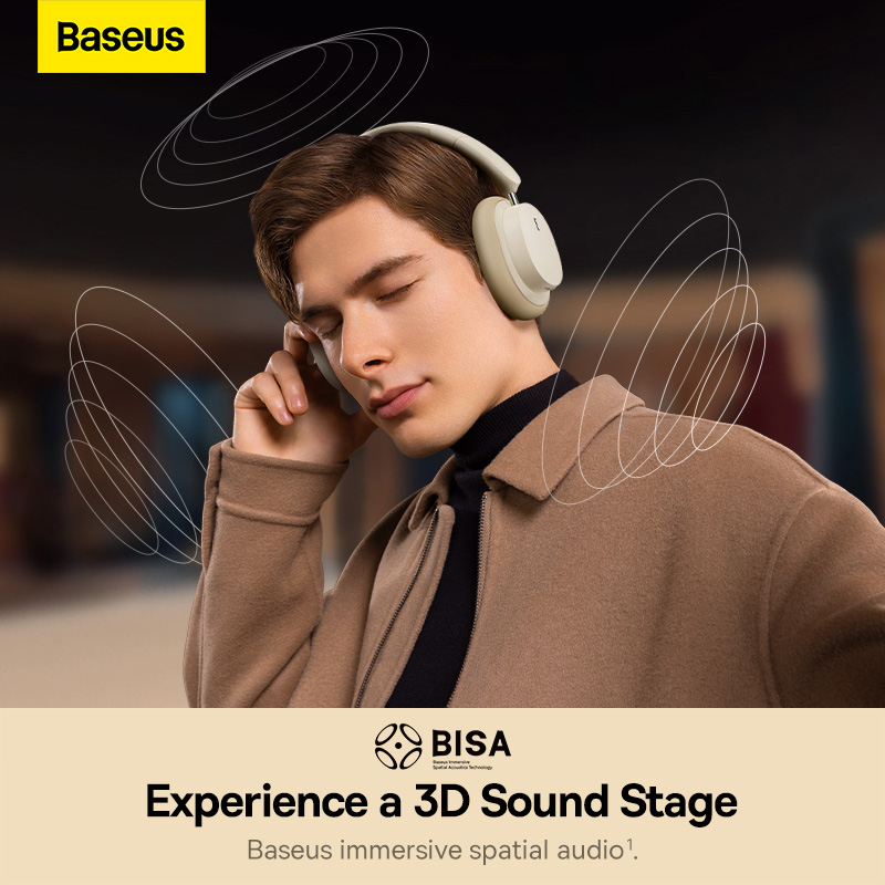 Tai Nghe Bluetooth Baseus Bowie D05 | Chụp Tai Siêu Nhẹ, Pin Trâu 70H, Chơi Game Không Trễ