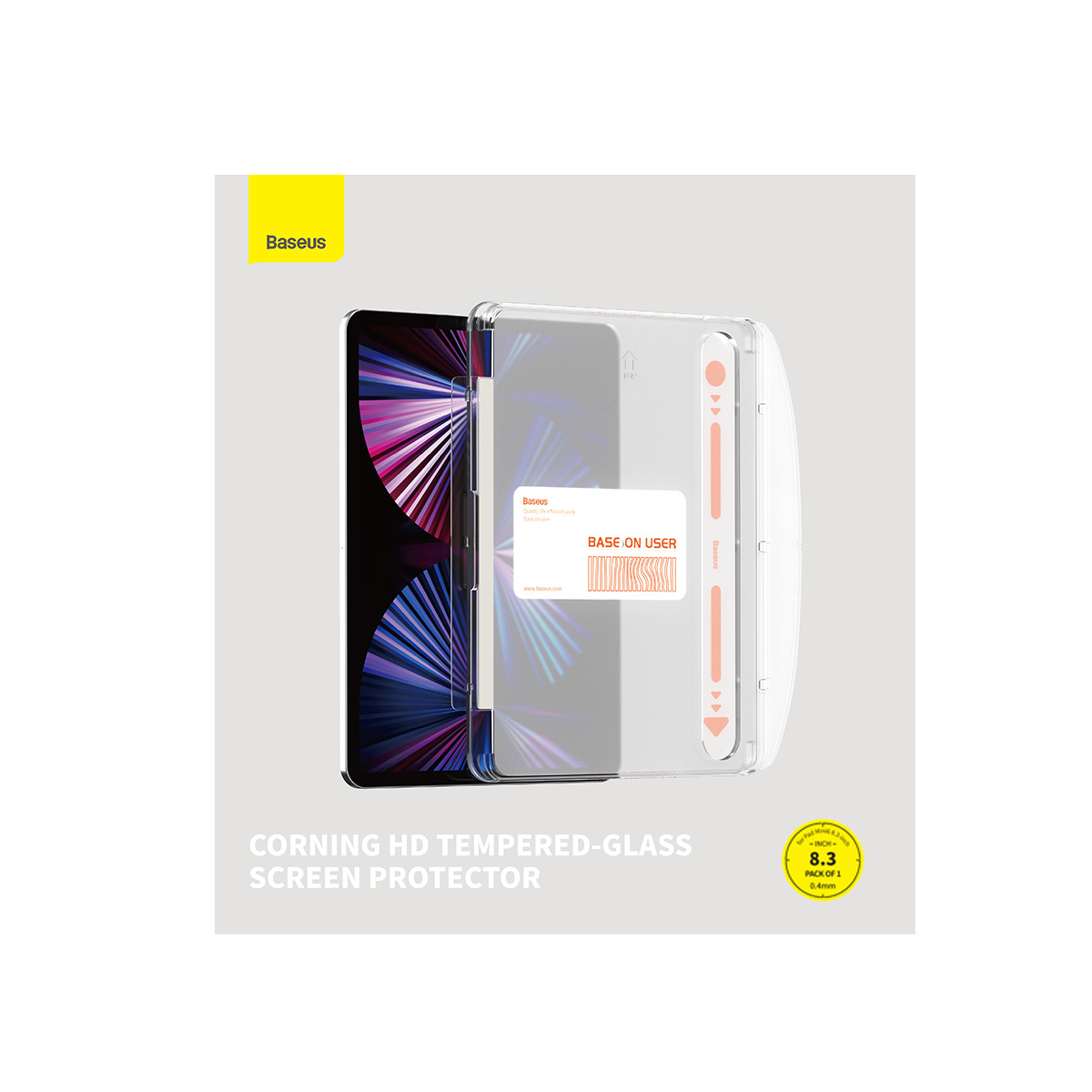 Kính Cường Lực Baseus Crystal Cho Máy Tính Bảng | Tự Dán Siêu Dễ, Chống Va Đập