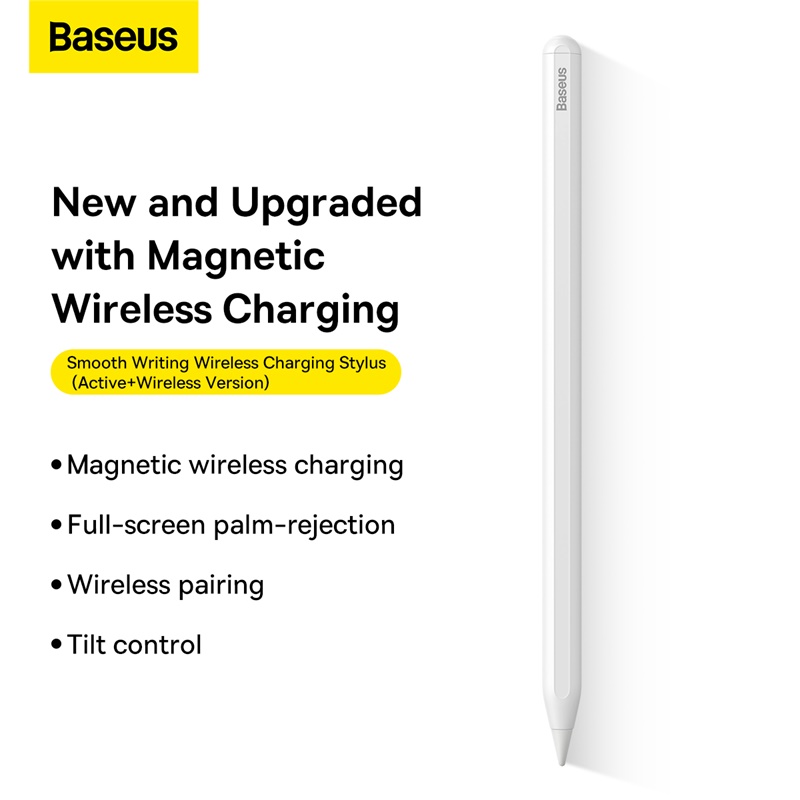Bút Cảm Ứng Baseus Smooth Writing | Sạc Hít Nam Châm, Tỳ Tay, Hiển Thị Pin, 3 Phiên Bản