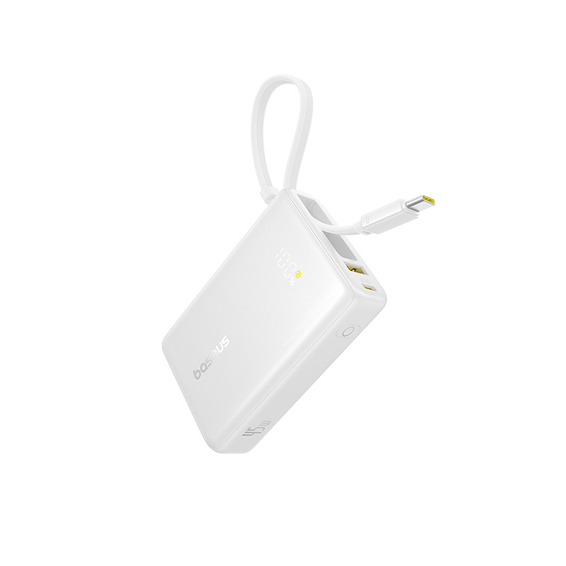 Sạc Dự Phòng Baseus EnerCore P1 10000mAh | Kèm Sẵn Cáp Type-C, Sạc Nhanh 45W