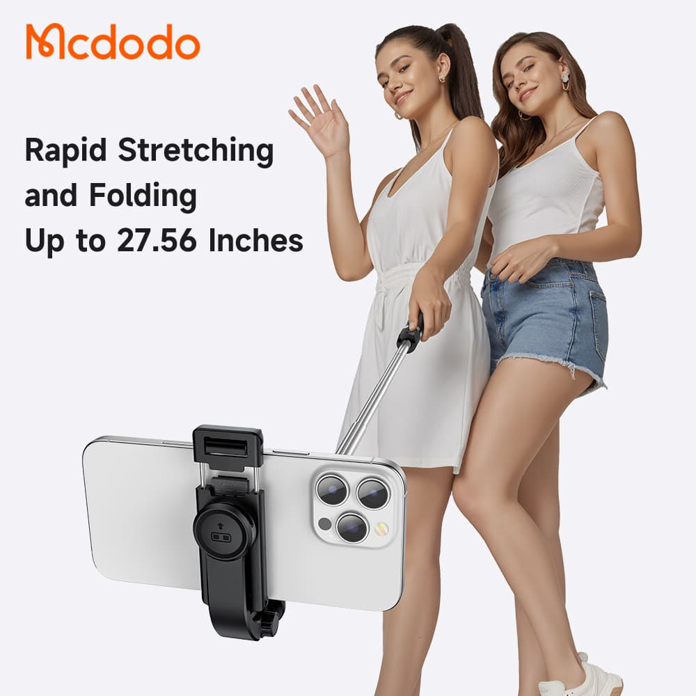 Gậy Selfie Kiêm Tripod Mcdodo | Gấp Gọn Bỏ Túi, Kèm Remote Điều Khiển Từ Xa