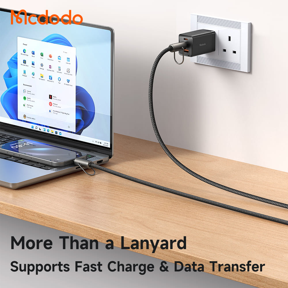 Cáp Sạc Mcdodo 36W Type-C to Ln Đa Năng | Vừa Sạc Nhanh Vừa Có Thể Làm Dây Đeo Tiện Lợi