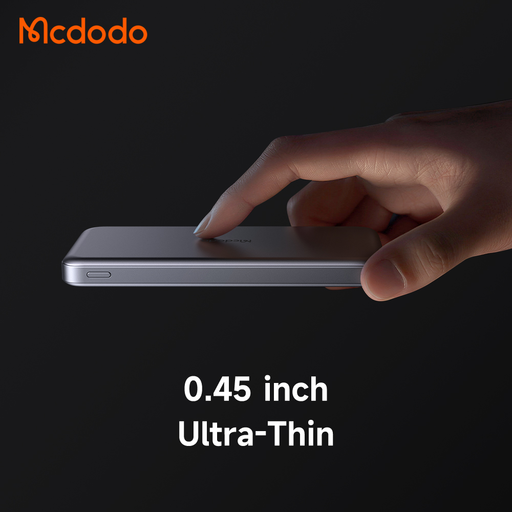 Pin Sạc Dự Phòng Mcdodo Metal Ultra-Thin Siêu Mỏng 10000mAh | Sạc Nhanh 20W, 2 Cổng Type-C