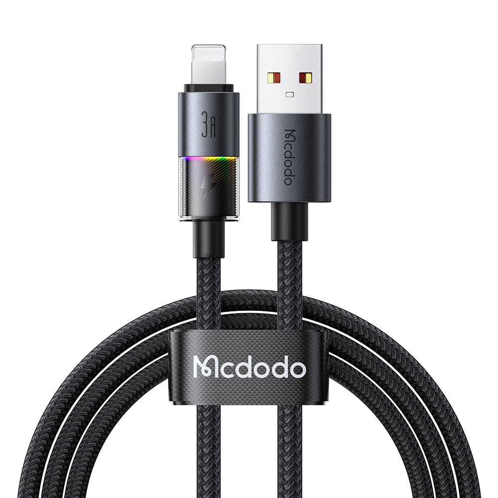 Cáp Sạc Gaming Mcdodo 3A USB to Ln | Hiệu Ứng Đèn LED 7 Màu, Sạc Nhanh