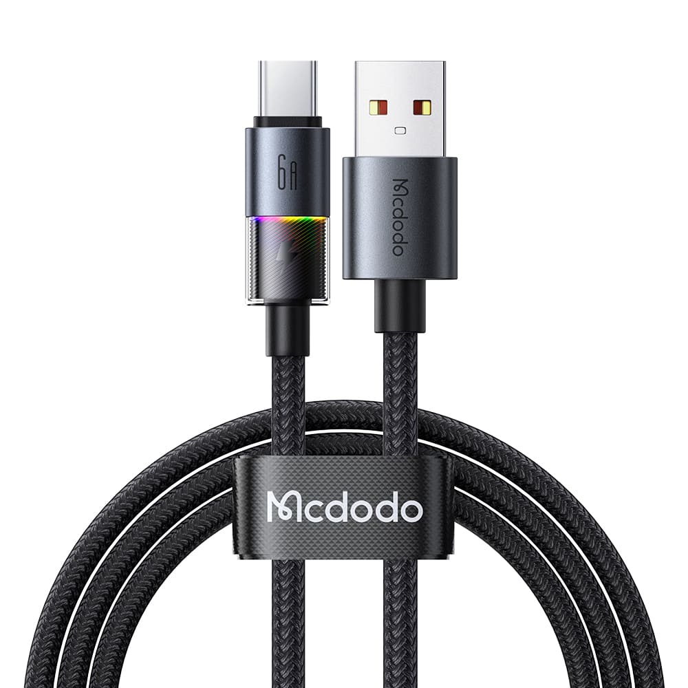 Cáp Sạc Gaming Mcdodo 6A USB to Type-C | Hiệu Ứng Đèn LED 7 Màu, Sạc Siêu Nhanh