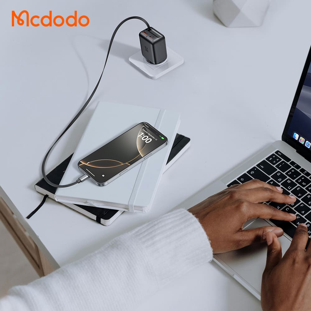 Cốc Sạc Nhanh Mcdodo FreeGo 35W GaN | Tích Hợp Dây Rút Gọn Type-C, Sạc Cùng Lúc 3 Thiết Bị