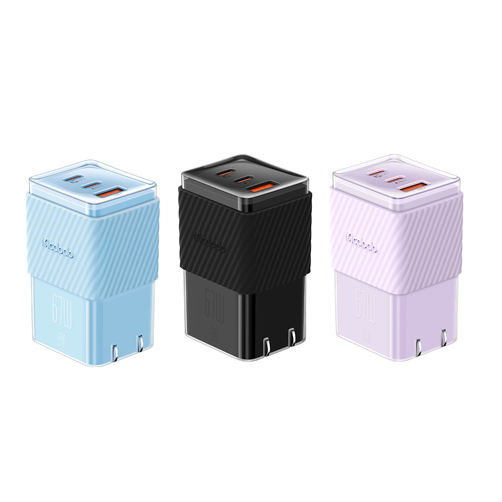 Cốc Sạc Nhanh Mcdodo Dichromatic  67W GaN 5 | 3 Cổng (2 Type-C, 1 USB), Sạc Laptop & Điện Thoại