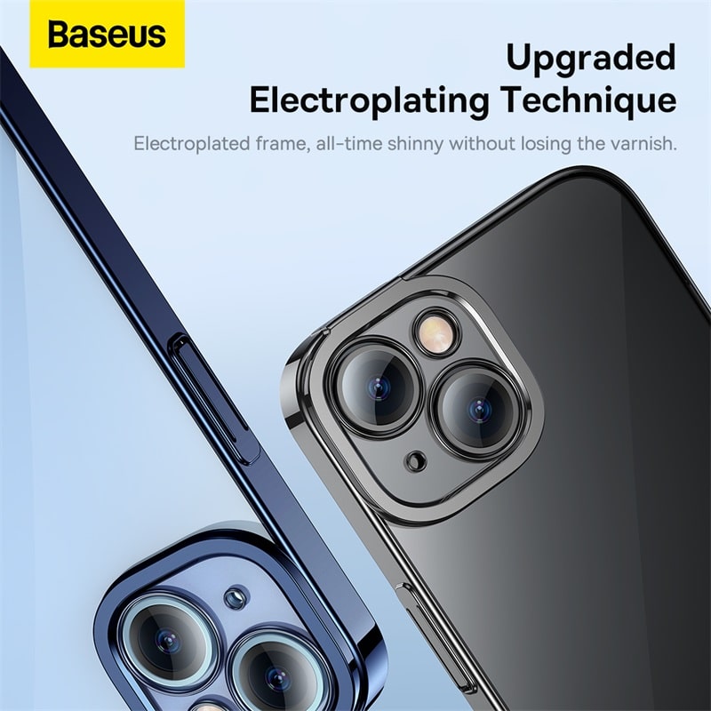 Combo Ốp Lưng Baseus Glitter Cho iP14 | Kèm Dán Cường Lực Full Màn Hình