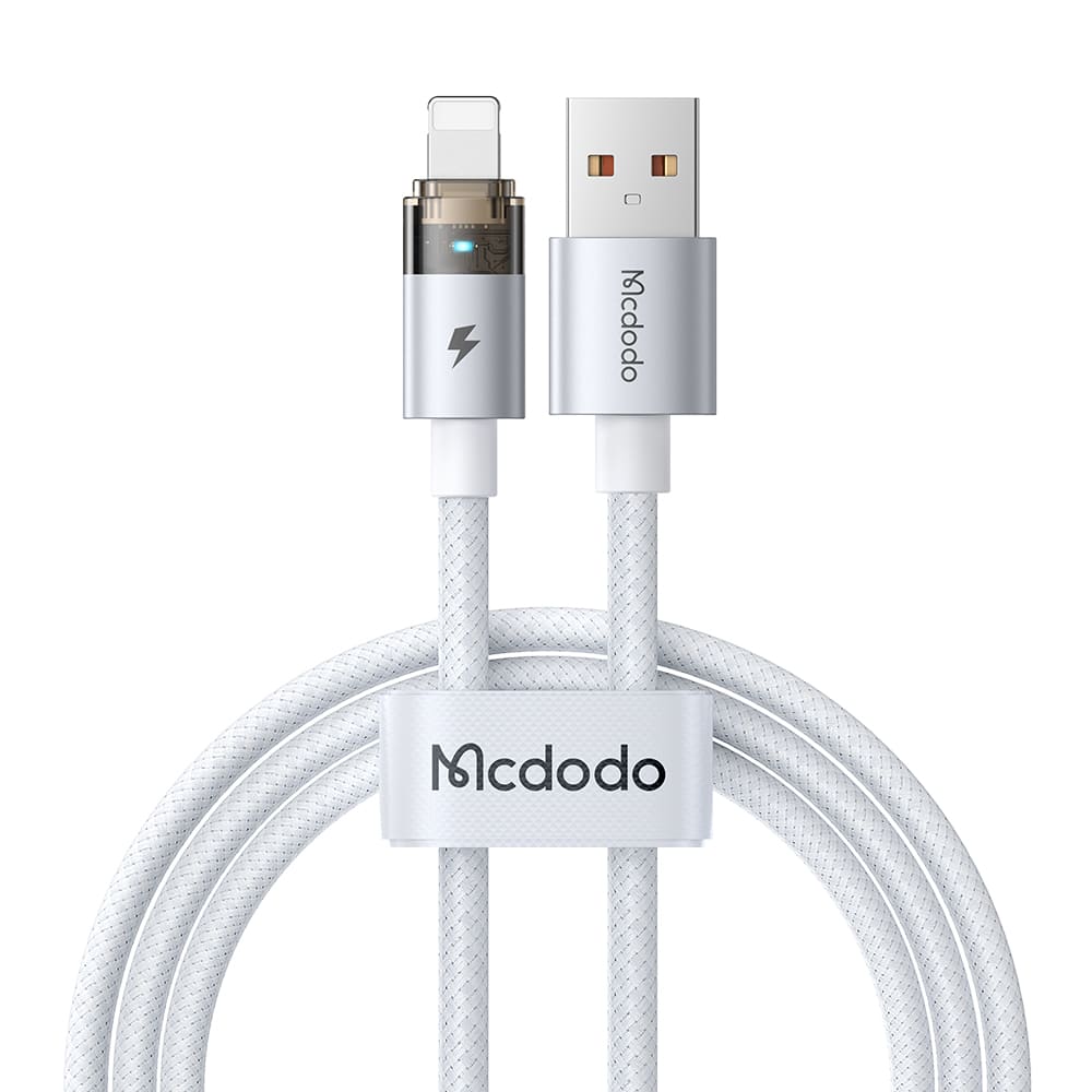 Cáp Sạc Nhanh Mcdodo 3A USB to Ln | Thiết Kế Trong Suốt Lộ Mạch, Có Đèn LED