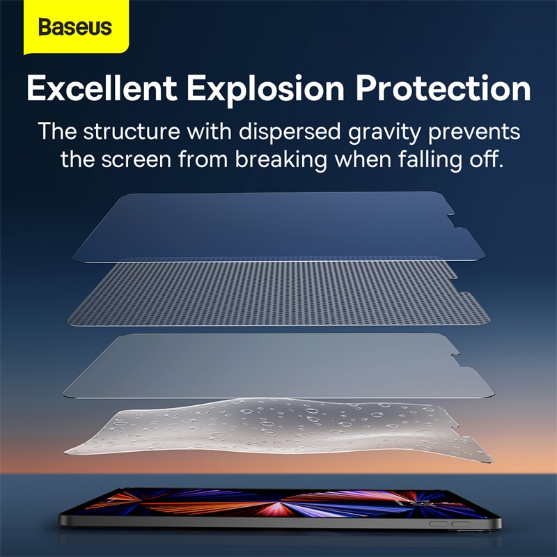 Kính Cường Lực Full Màn Hình Chống Trầy Siêu Nét Baseus 0.3mm Full-Glass Tempered Glass Film Cho IPad Pro / Air / Mini