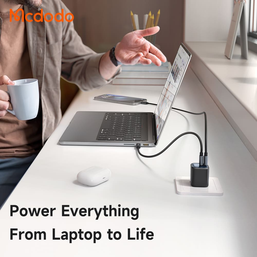 Sạc Nhanh Mcdodo GaN 45W 2 Cổng Type C, Sạc Nhanh PD, Điện Thoại, Siêu Nhỏ Gọn