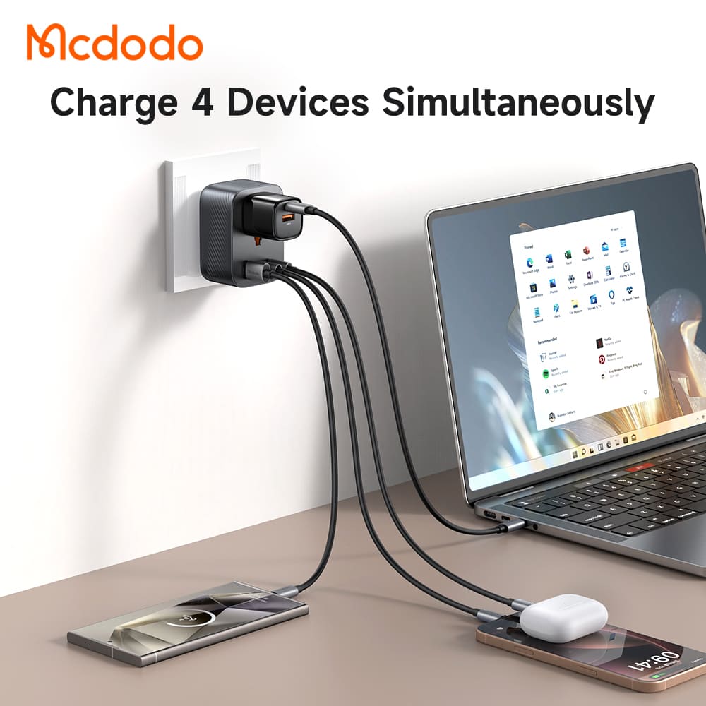 Phích Cắm Chuyển Đổi Du Lịch Mcdodo | Kiêm Sạc 20W, 3 Cổng (1 USB & 2 Type-C)