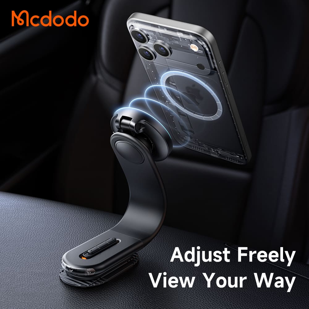 Giá Đỡ Sạc Không Dây Mcdodo MagiGo | Hít Từ Tính, Tay Uốn Dẻo Dùng Taplo/Khe Gió