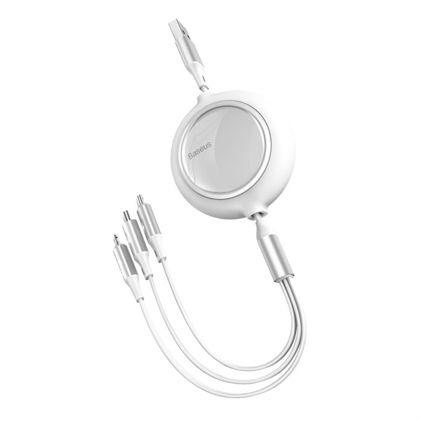Cáp Sạc Dây Rút Baseus Bright Mirror 3 in 1 Đa Năng 3.5A | USB to M+L+C, Thiết Kế Gọn Nhẹ