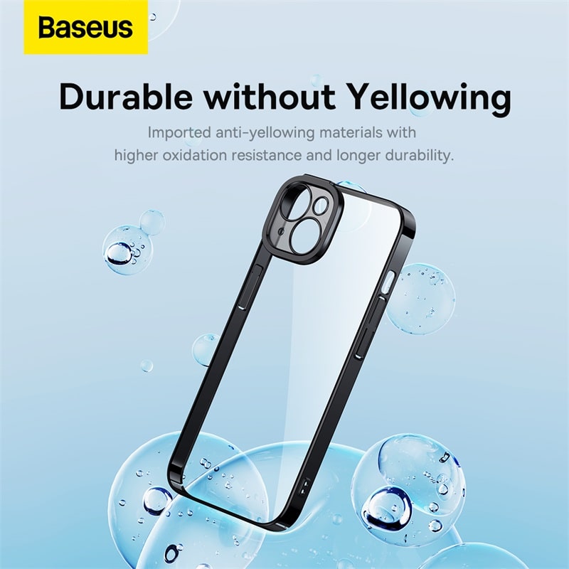 Combo Ốp Lưng Baseus Glitter Cho iP14 | Kèm Dán Cường Lực Full Màn Hình