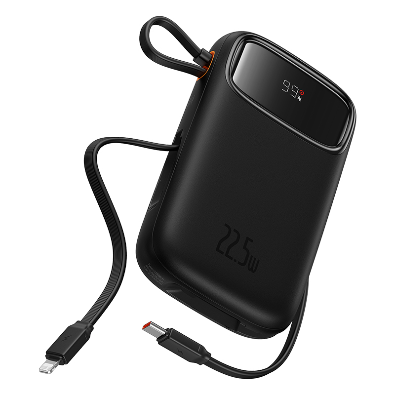 Pin Sạc Dự Phòng OS-Baseus Qpow2 Dual-Cable Digital Display Fast Charge Power Bank 10.000 / 20.000 22.5W (Kèm cáp USB to C 3A, 30cm)