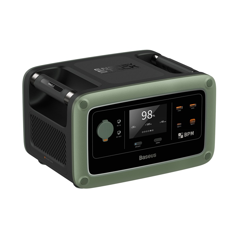 Bộ Sạc Di Động Baseus Energy Stack Digital Portable Power Station (Parallel Operation) 600W (EU 220V) Forest Green