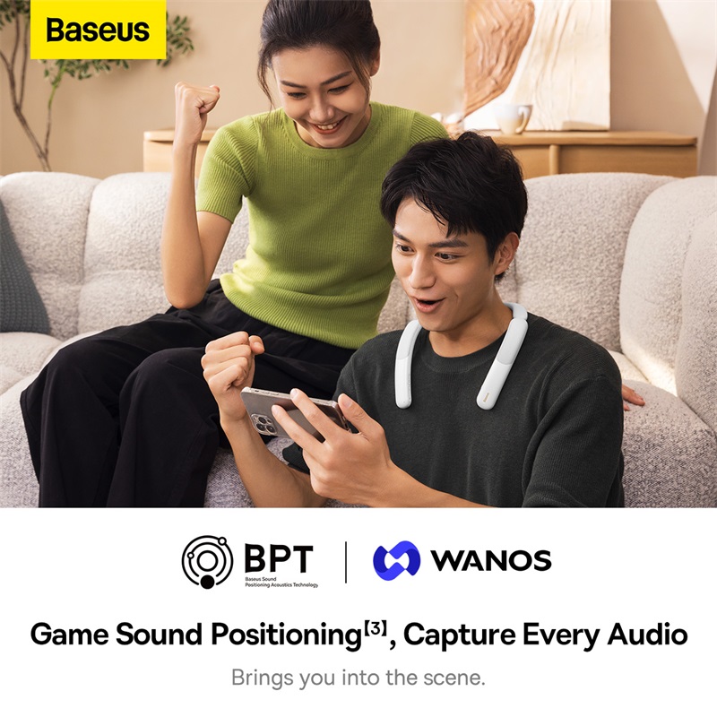 Loa Bluetooth Đeo Cổ Baseus AeQur N10 | Âm Thanh Không Gian, Thiết Kế Gấp Gọn