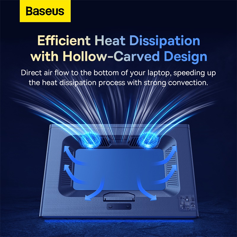 Giá Đỡ Tản Nhiệt Baseus ThermoCool Cho Laptop | 8 Mức Độ Cao, 5 Tốc Độ Quạt, Siêu Êm