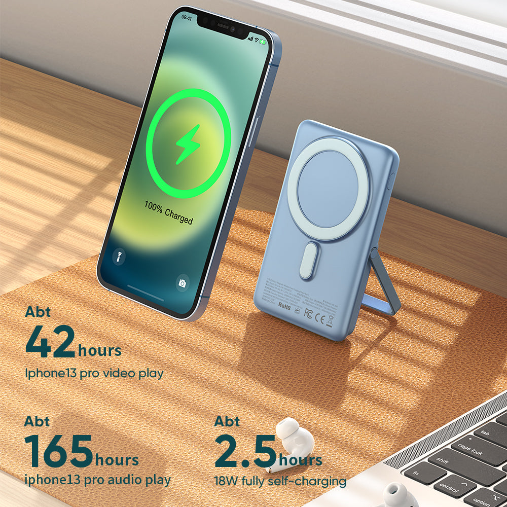 Sạc Dự Phòng Không Dây Mcdodo Gopower Magnetic 10000mAh 20W | Hít Nam Châm, Có Chân Đế, Màn Hình LED