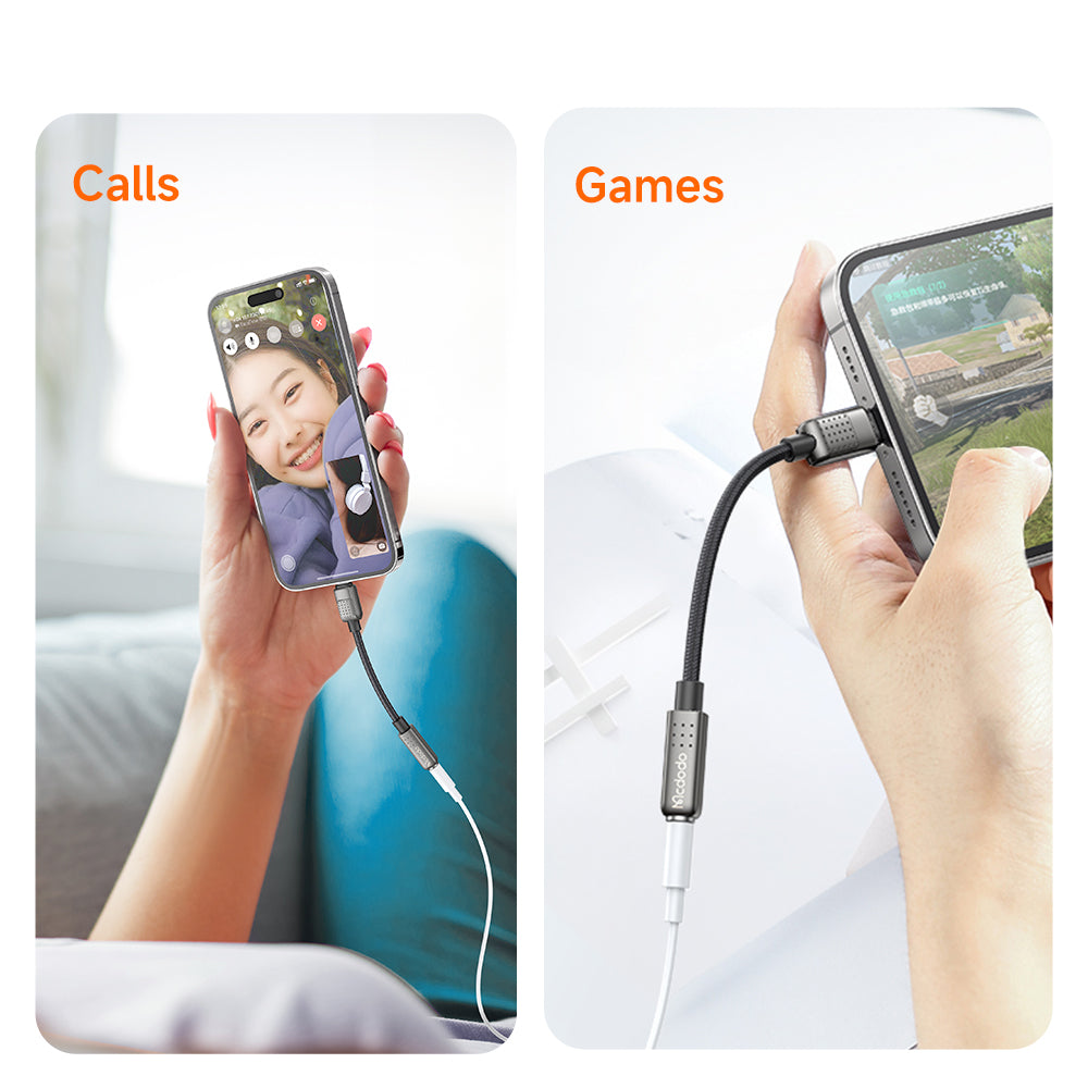 Đầu Chuyển Mcdodo Raindrops Cổng Ln ra Jack 3.5mm | Âm Thanh Chất Lượng Cao, Hỗ Trợ Mic & Phím