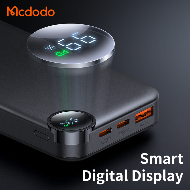 Pin Sạc Dự Phòng Mcdodo FreeGo | Sạc Nhanh PD 30W/22.5W, Màn Hình LED