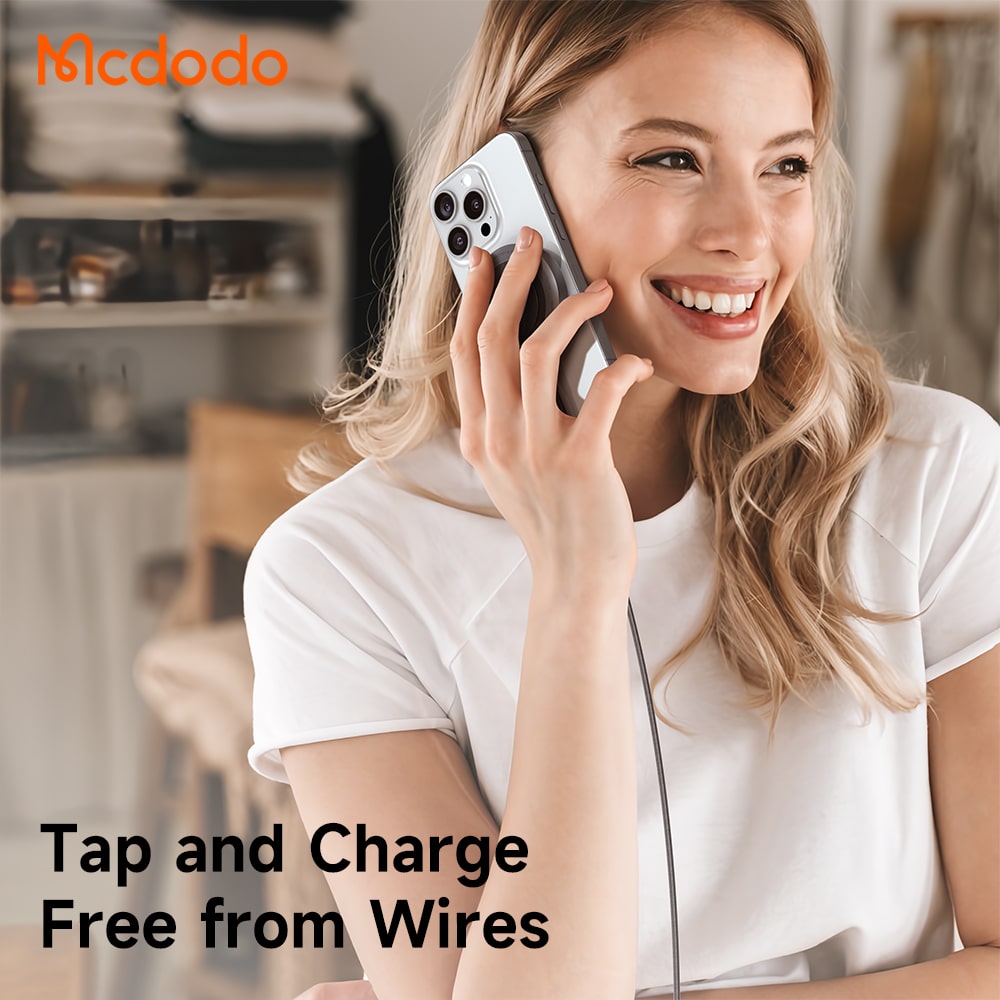Đế Sạc Không Dây Mcdodo Magnetic 15W | Sạc Nhanh Qi, Thiết Kế Hợp Kim Bền Bỉ
