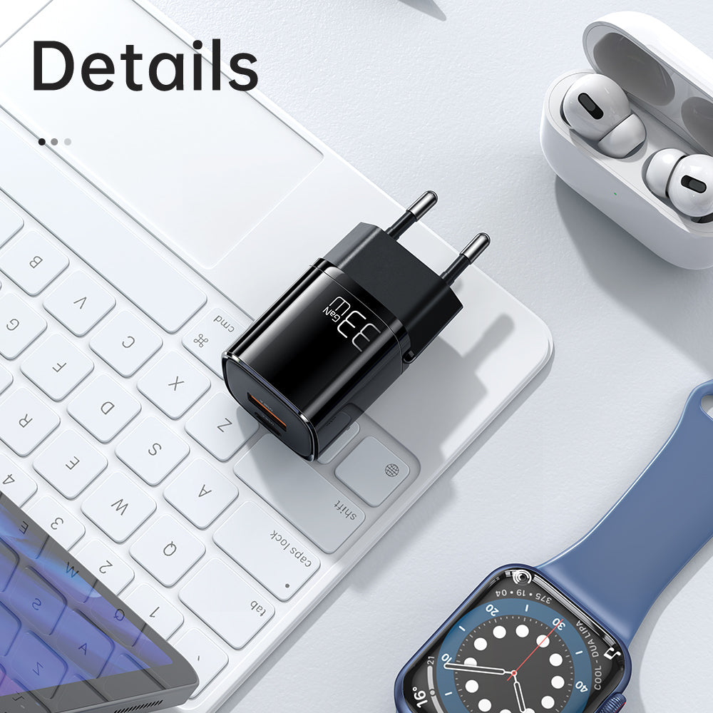 Cốc Sạc Nhanh Mcdodo Nano Series 33W PD+QC Dual Port Charger (Chân cắm tròn, Type-C + USB)