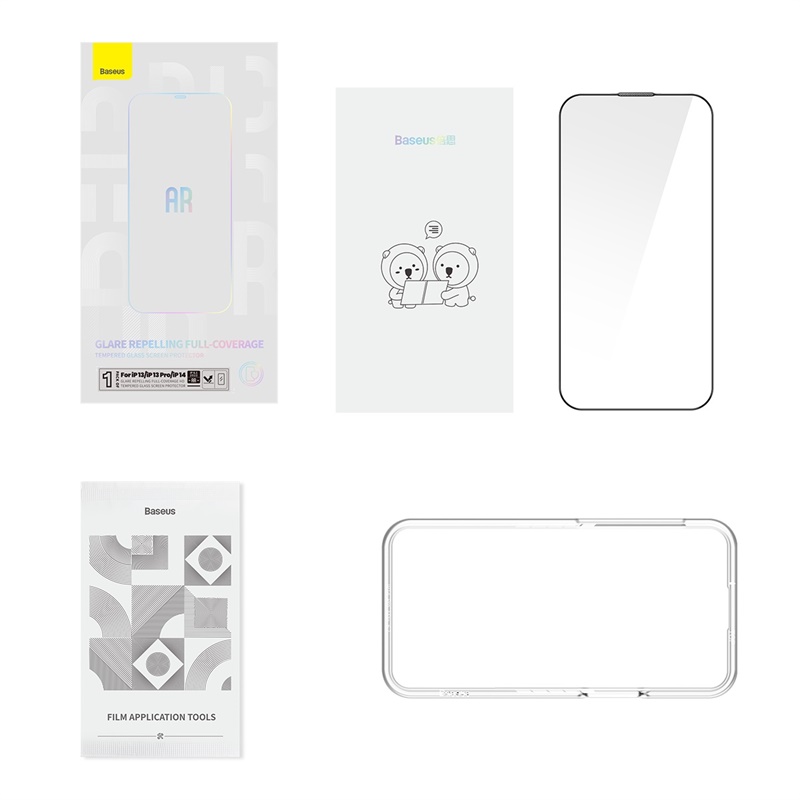 Cường Lực Baseus Chống Chói Cho iP13/14 | 3 Loại HD, Bảo Vệ Mắt, Chống Nhìn Trộm, Kèm Khung Dán